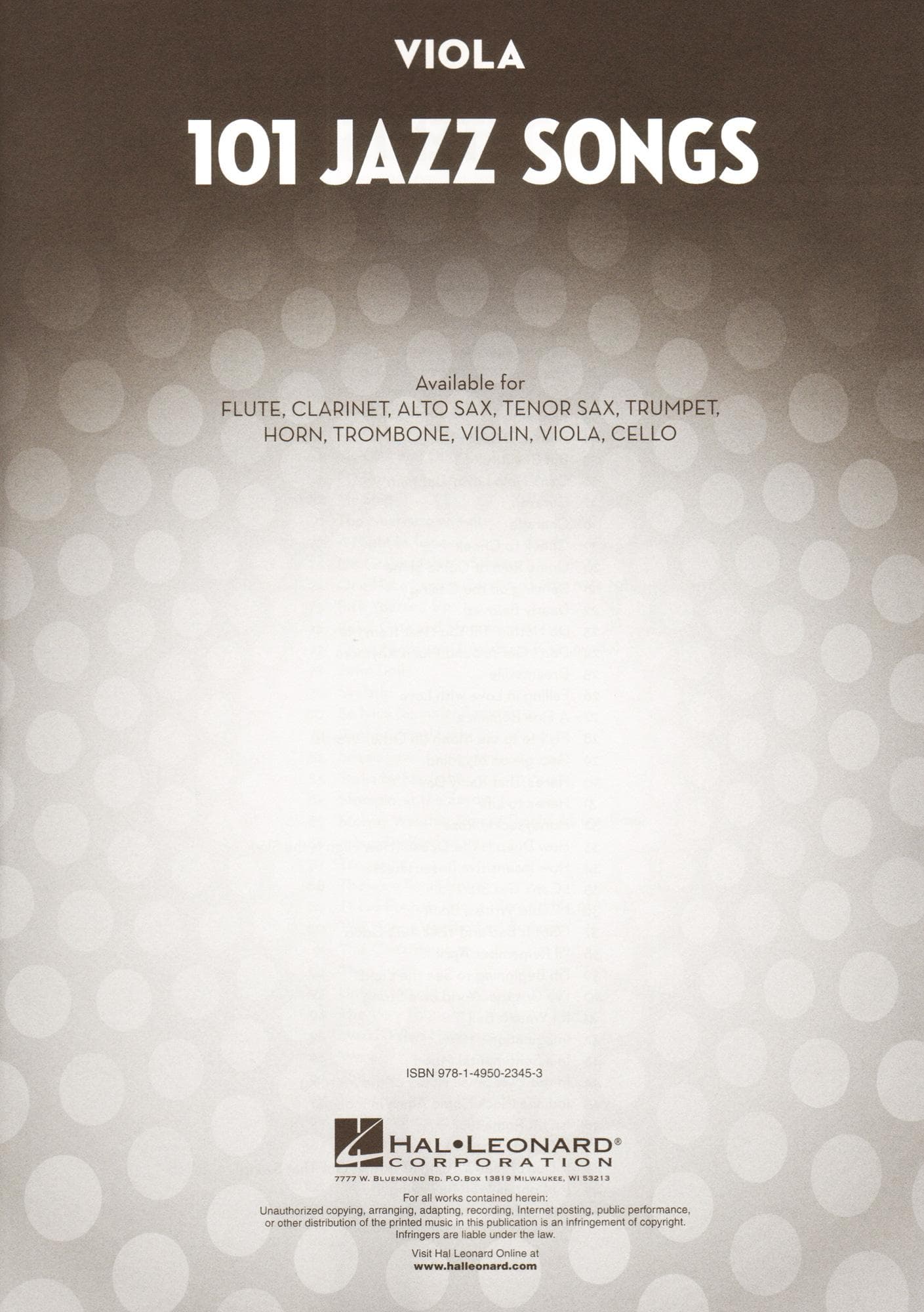 101 Jazz Songs for Viola - Image 2