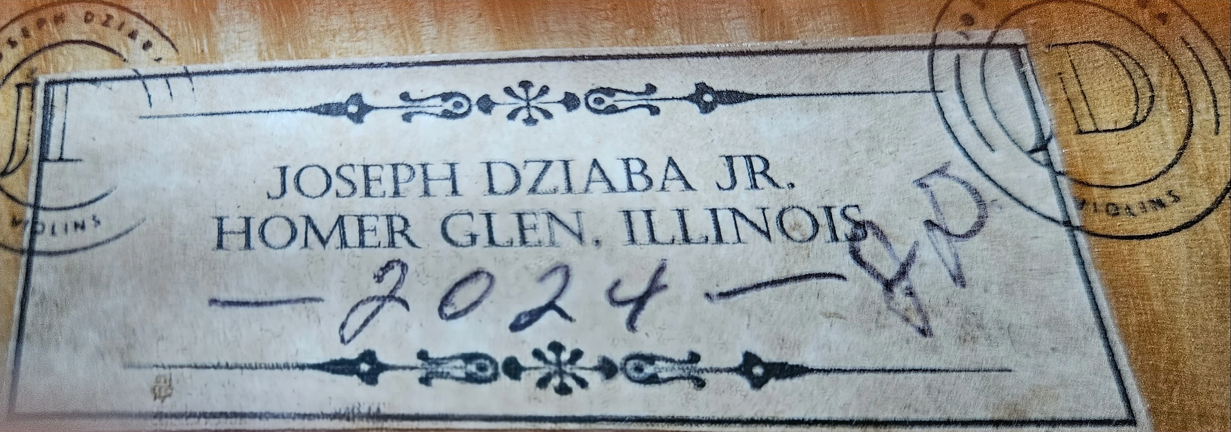 Joseph Dziaba Violin, Homer Glen, 2024 - Image 7