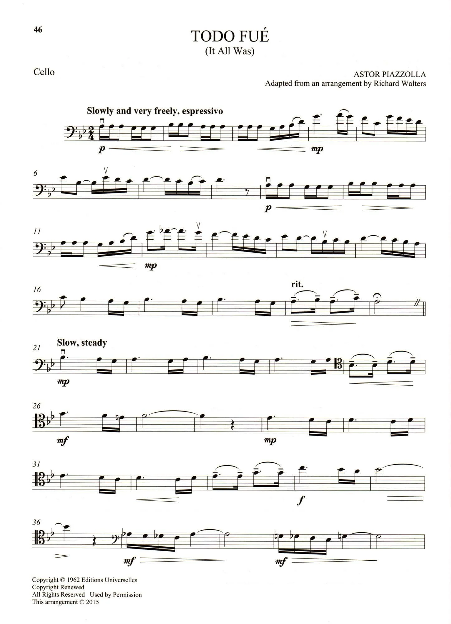 Piazzolla, Astor - 25 Piazzolla Tangos - for Cello and Piano - Boosey & Hawkes - Image 4