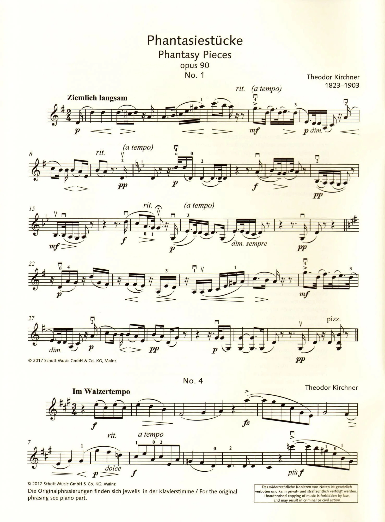 25 Romantic Miniatures - for Violin and Piano - edited by Wolfgang Birtel - Schott - Image 5