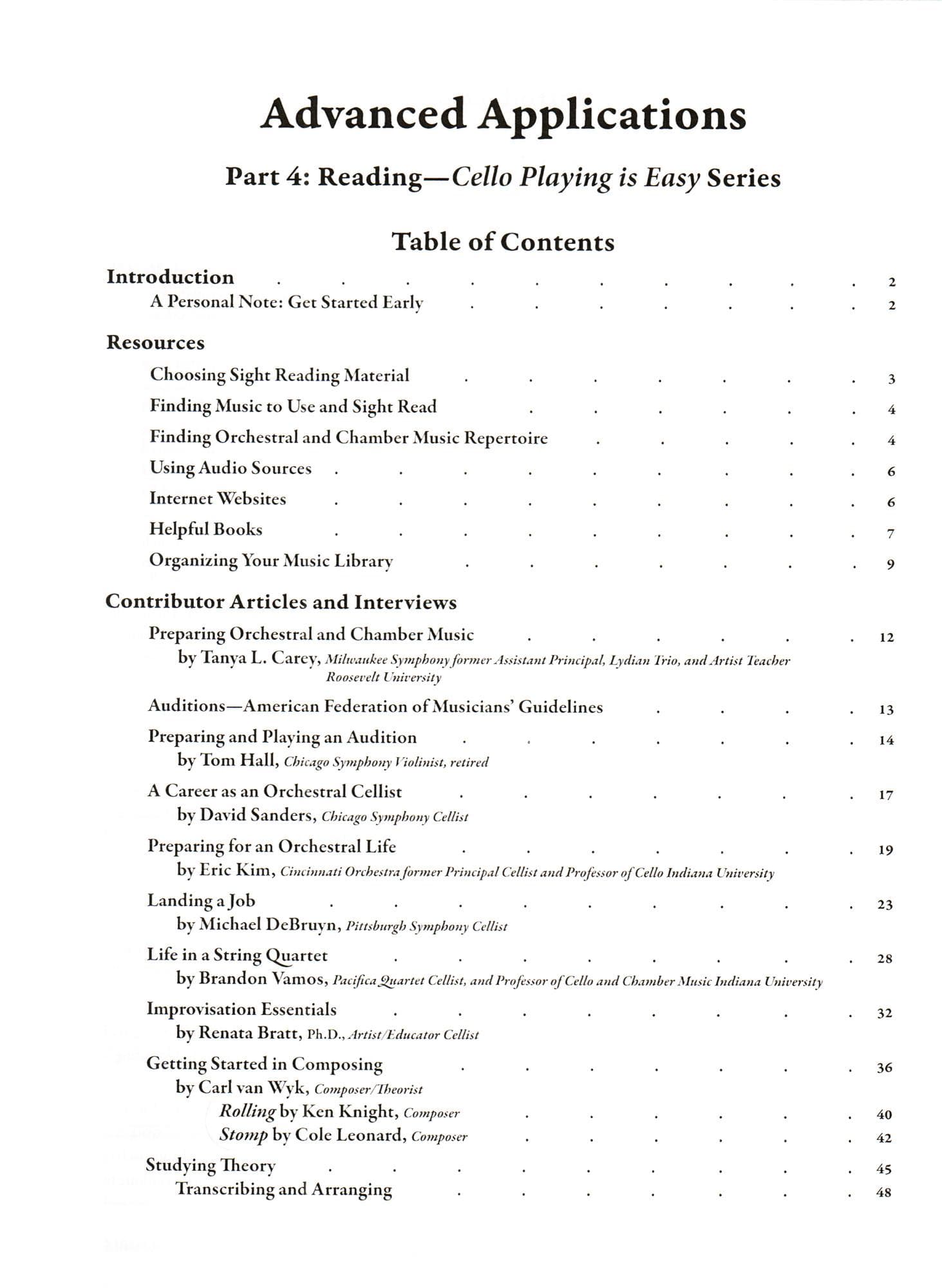 Cello Playing Is Easy Part 4: Advanced Applications - by Tanya Lesinsky Carey - Image 2