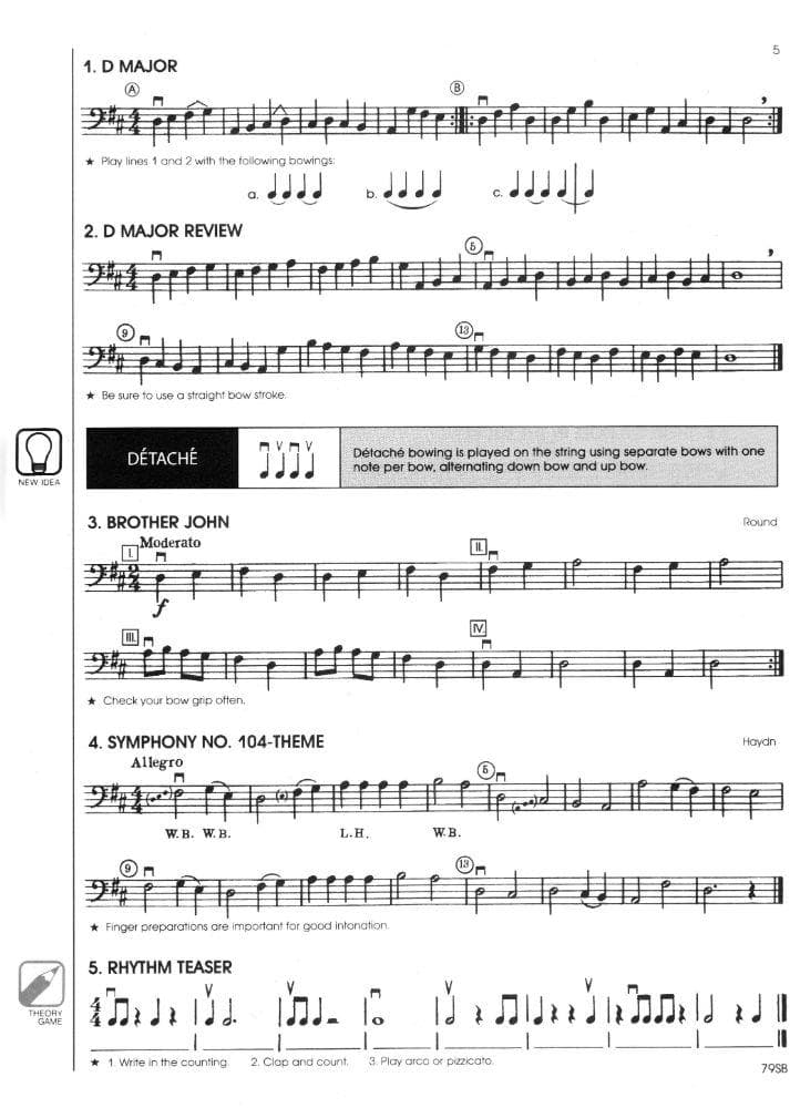 All For Strings Comprehensive String Method - Book 2 for Double Bass by Gerald E Anderson and Robert S Frost - Image 2