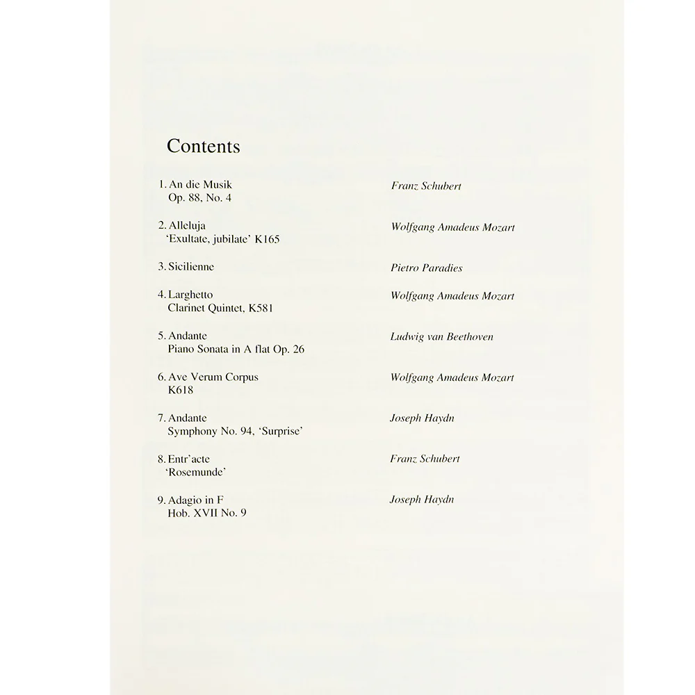 Kember, John - An Die Music -9 Classical pieces arranged for String Quartet - Score and Parts - Schott Editions - Image 2