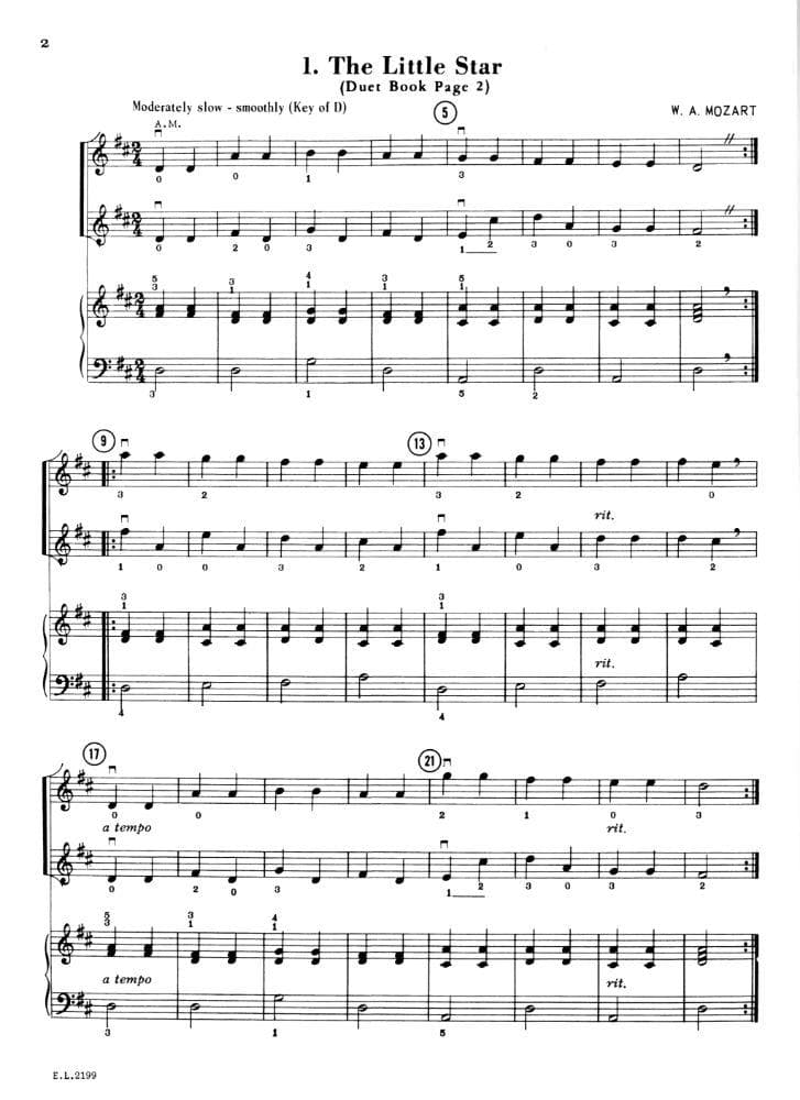 Applebaum, Samuel - Beautiful Music For Two String Instruments - Volume 1 for Piano Accompaniment - Belwin/Mills Publication - Image 3