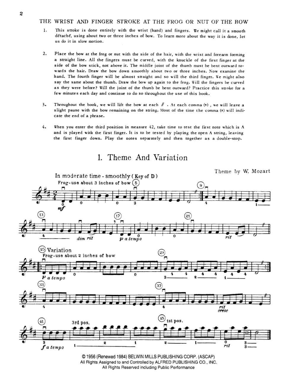 Applebaum, Samuel - Building Technique With Beautiful Music Volume 3 for Violin - Belwin/Mills Publication - Image 2