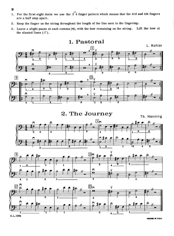 Applebaum, Samuel - Duets For Strings - Book 1 for Cello - Belwin/Mills Publication - Image 2