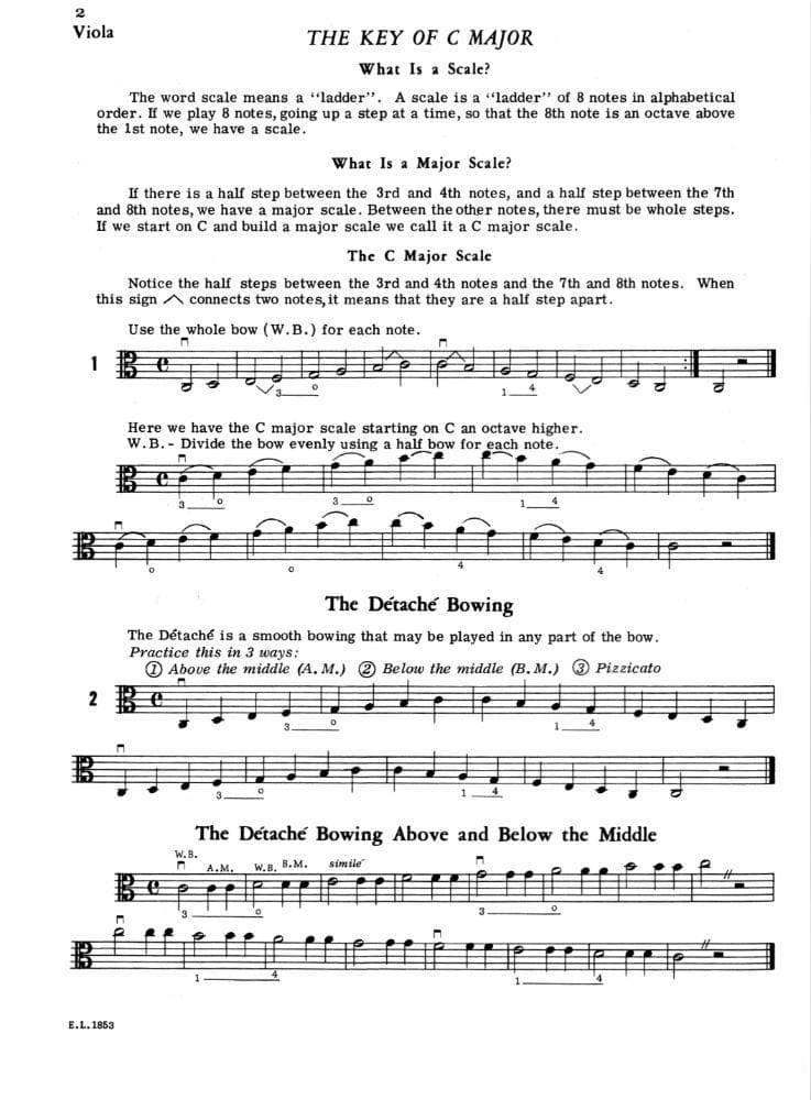 Applebaum, Samuel - Scales For Strings - Book 1for Viola - Belwin/Mills Publication - Image 2