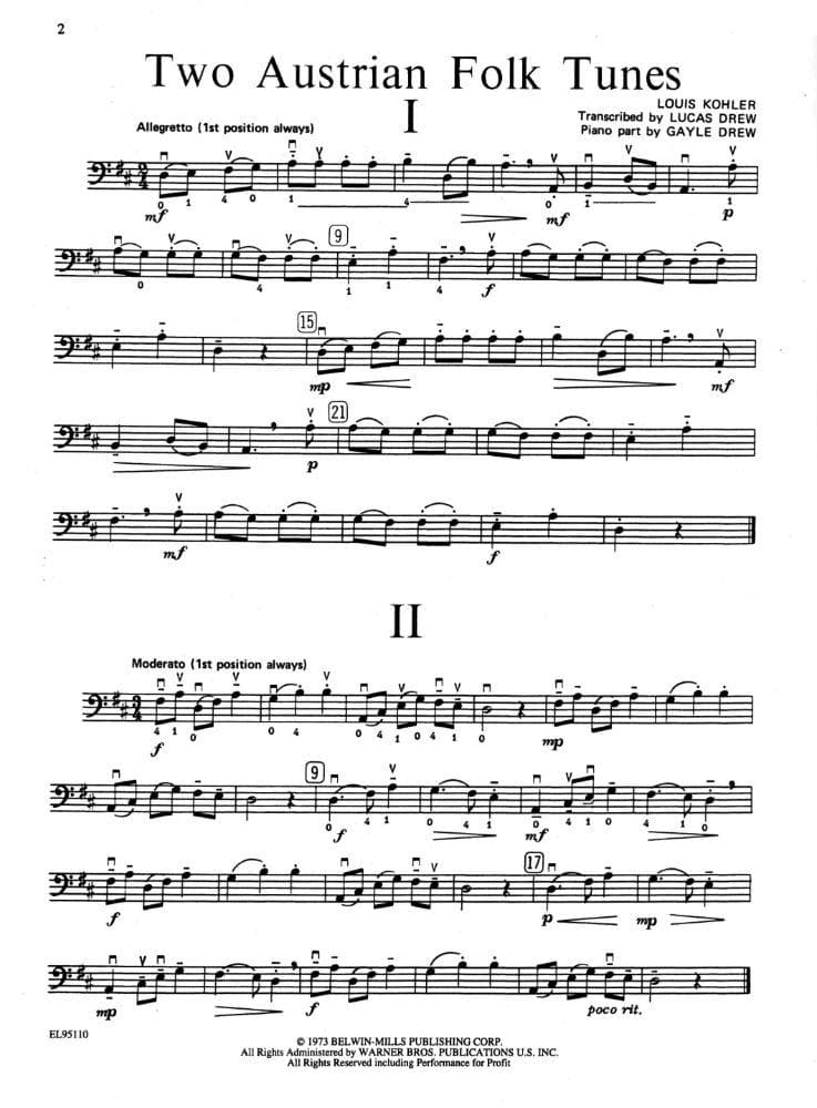 Applebaum, Samuel - String Festival Solos - Volume 2 for Double Bass - Belwin/Mills Publication - Image 3