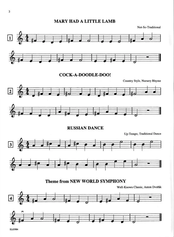 Applebaum, Samuel - String Tunes: A Very Beginning Solo (or Unison) Songbook for Violin with CD - Belwin/Mills Publication - Image 3