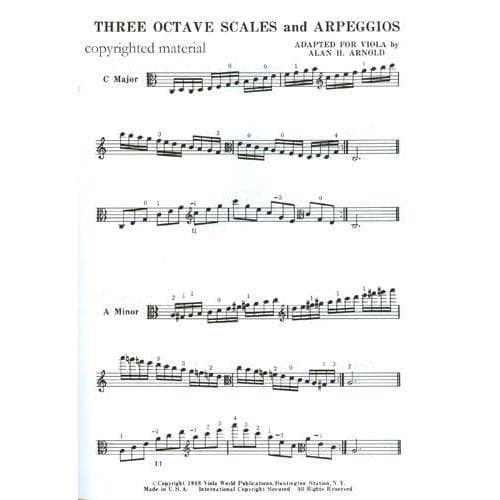 Arnold, Alan - Three Octave Scales & Arpeggios for Viola - Viola World Publication - Image 2