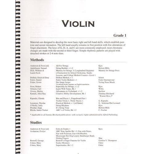 ASTA String Syllabus, Volume 1 - 2009 Revised Edition - edited by David Littrell - Image 3