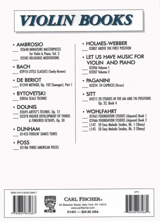 Auer, Leopold - Graded Course of Violin Playing - Book 8 for Violin - edited by Saenger - Fischer Edition - Image 4