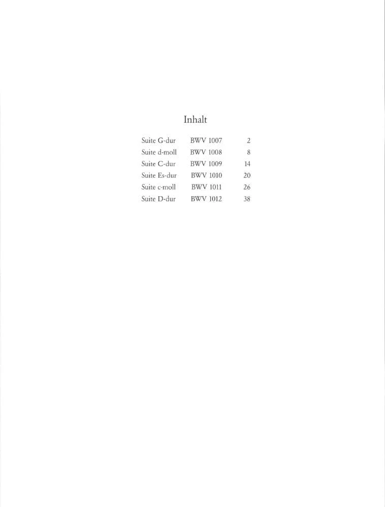 Bach, JS - 6 Suites BWV 1007 1012 for Cello - Arranged by Klengel - Breitkopf and Haertel Edition - Image 2