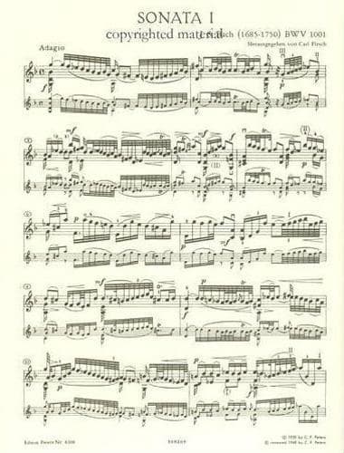 Bach, JS - 6 Sonatas and Partitas, BWV 1001-1006 - Solo Violin - edited by Max Rostal - Edition Peters - Image 3