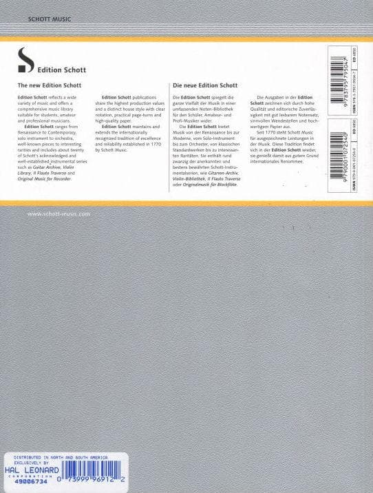 Bach, JS - 6 Sonatas and Partitas, BWV 1001-1006 - Solo Violin - edited by Henryk Szeryng - Schott Edition - Image 4