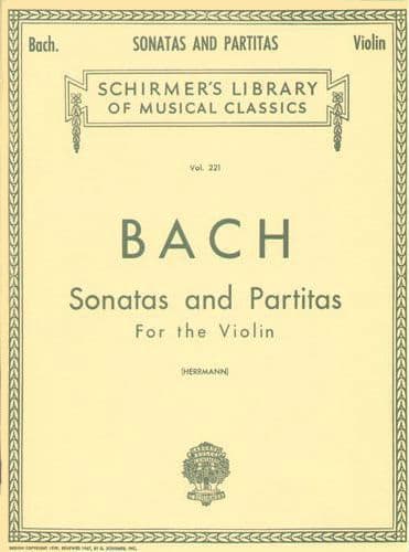 Bach, JS - 6 Sonatas and Partitas, BWV 1001-1006 - Solo Violin - edited by Eduard Herrmann - G Schirmer Edition
