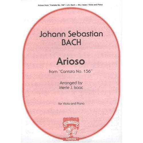 Bach, JS - Arioso from Cantata BWV 156 for Viola and Piano - Arranged by Isaac - Fischer Edition