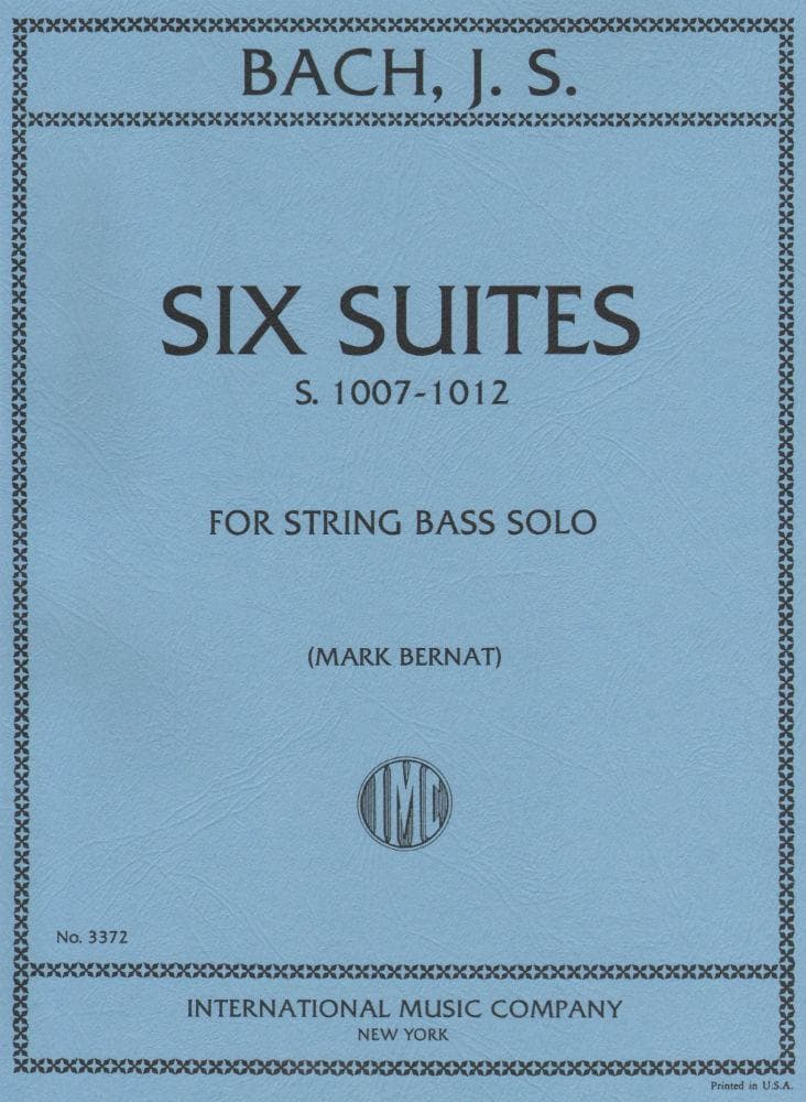 Bach, JS - 6 Cello Suites for Double Bass - Arranged by Bernat - International Edition