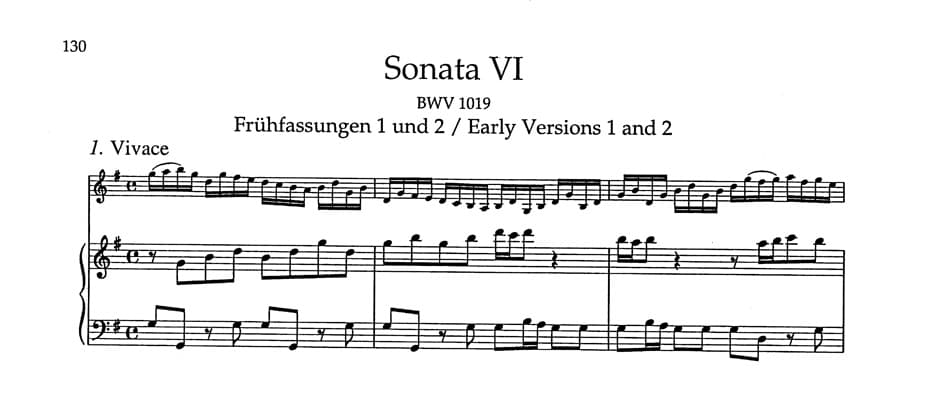 Bach, JS - Six Sonatas, BVW 1014-1019 - Violin and Piano - edited by Peter Wollny and Andrew Manze - Bärenreiter Verlag URTEXT - Image 2