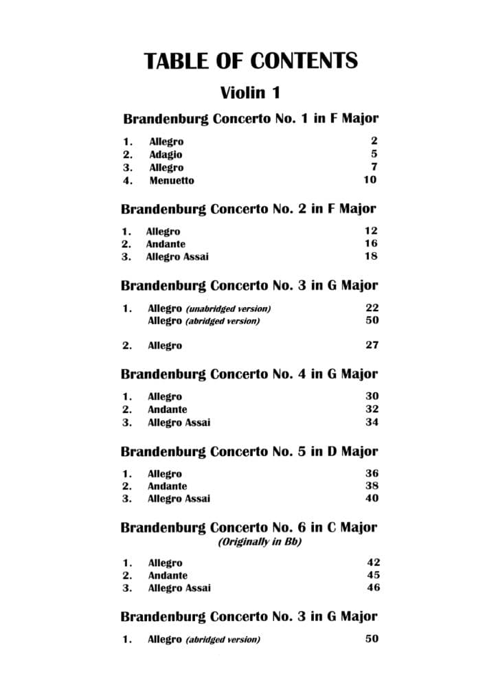 Bach, JS - The 6 Brandenburg Concertos for String Quartet - Image 2