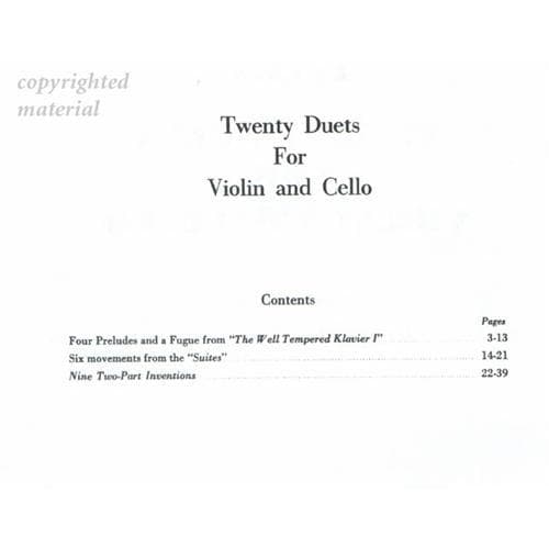 Bach, JS - 20 Duets for Violin and Cello - Transcribed by Neumann - Boosey & Hawkes Edition - Image 2