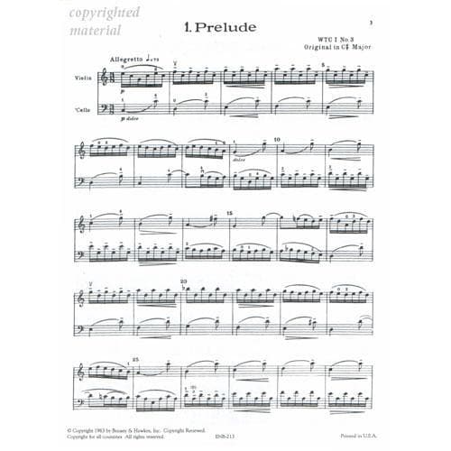 Bach, JS - 20 Duets for Violin and Cello - Transcribed by Neumann - Boosey & Hawkes Edition - Image 3