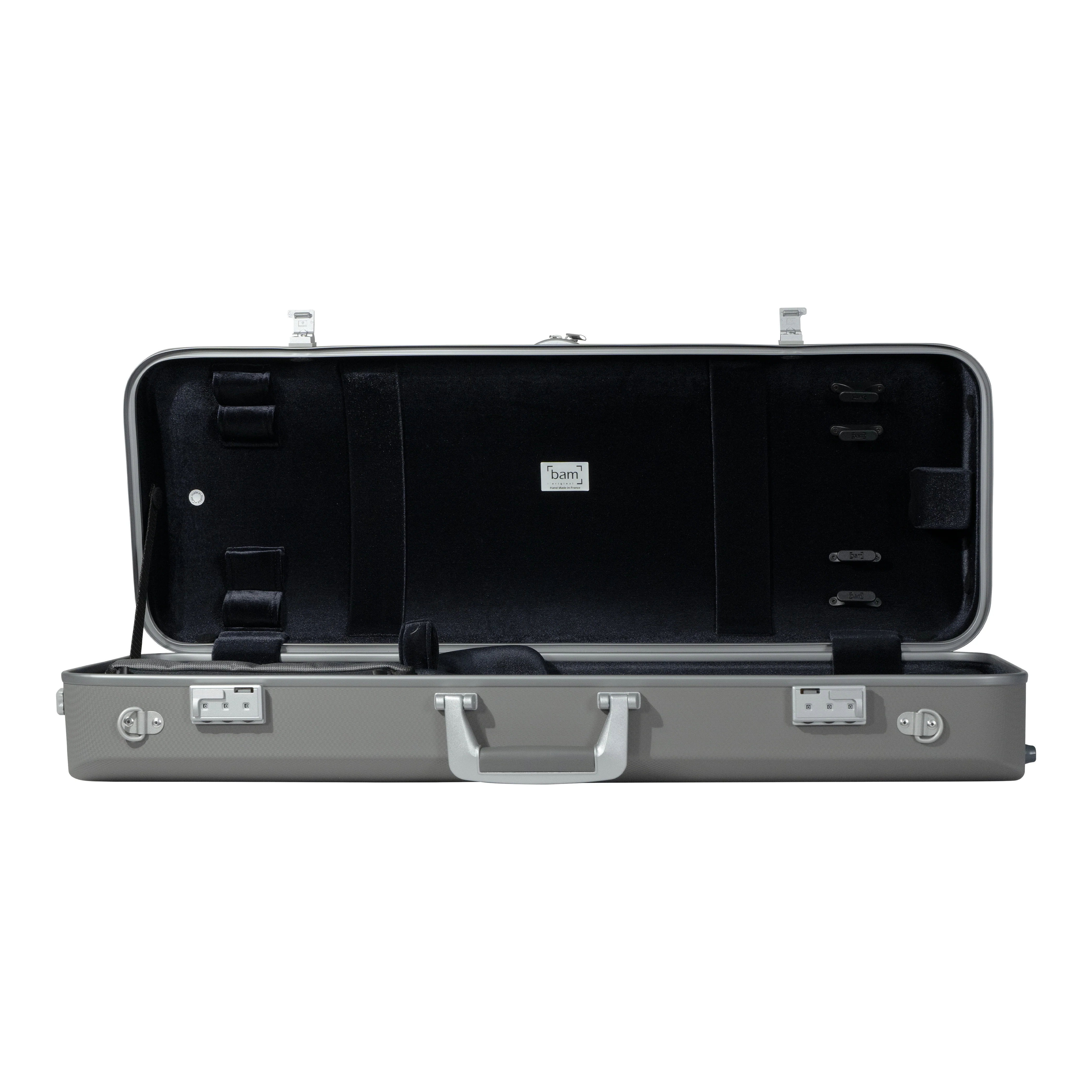 BAM Panther Hightech Oblong Compact Viola Case Gray with Pocket - Image 3