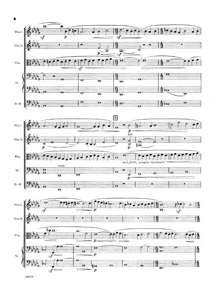 Barber, Samuel - Adagio for String Quartet Op 11 - Set of Parts - Schirmer Edition - Image 3
