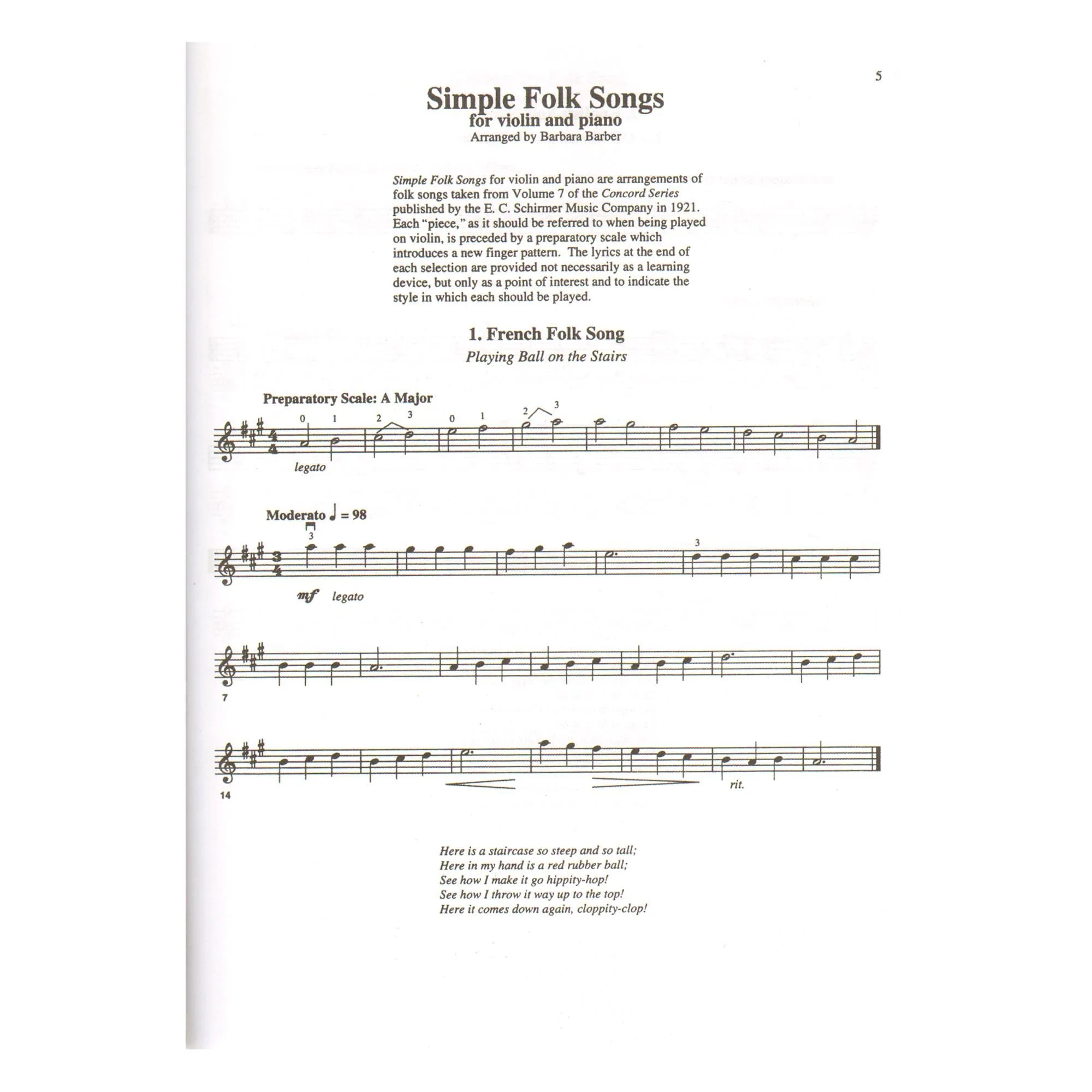 Solos for Young Violinists Volume 1 for Violin and Piano by Barbara Barber - Summy-Birchard Publication - Image 4