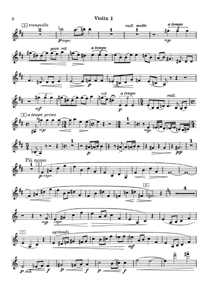 Barber, Samuel - String Quartet Op 11 Set of Parts for Two Violins, Viola and Cello - Schirmer Edition - Image 3