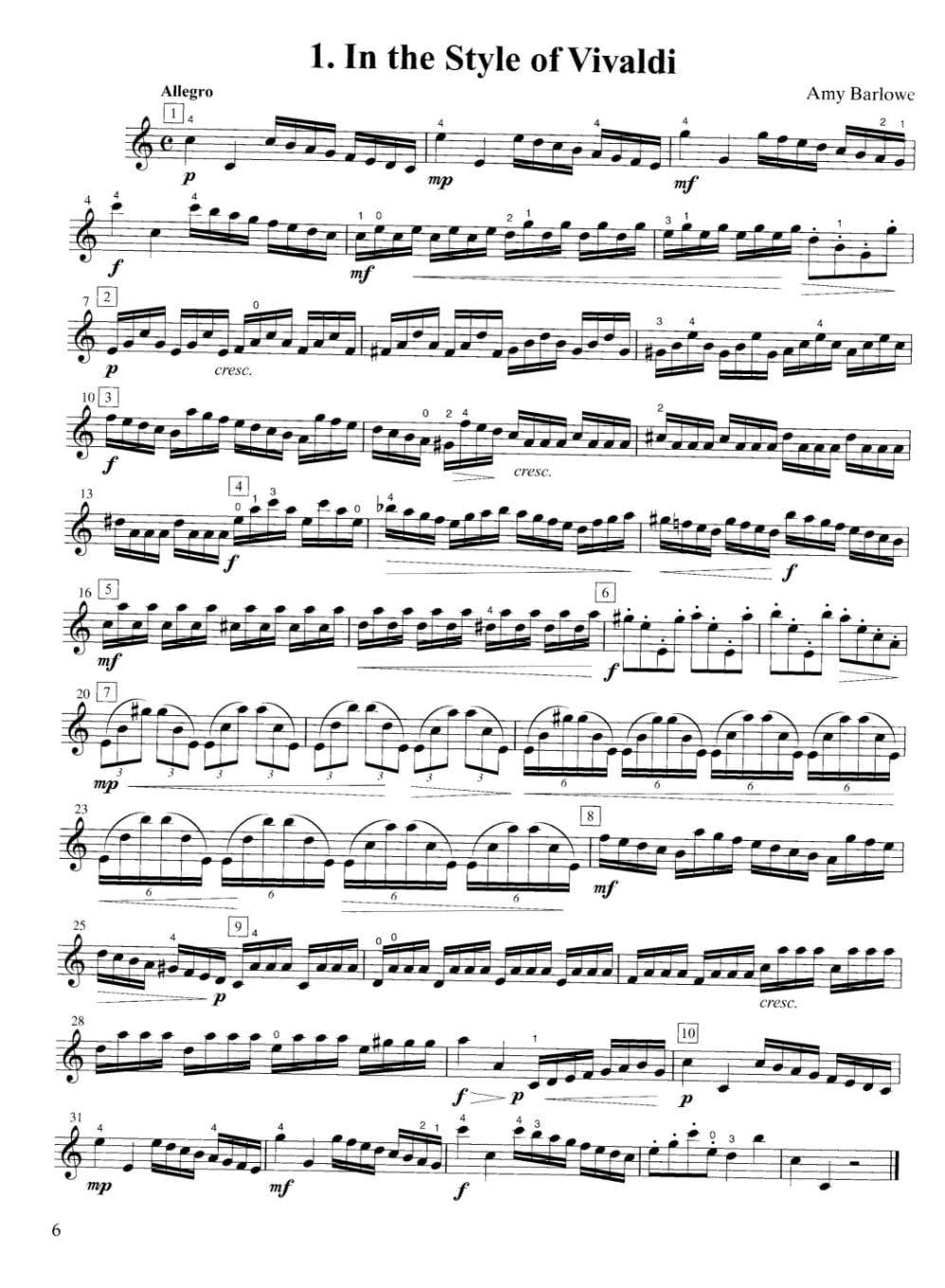 Barlowe, Amy - 12 Etude Caprices Great Composers - Violin Solo - published by Alfred Music - Image 3