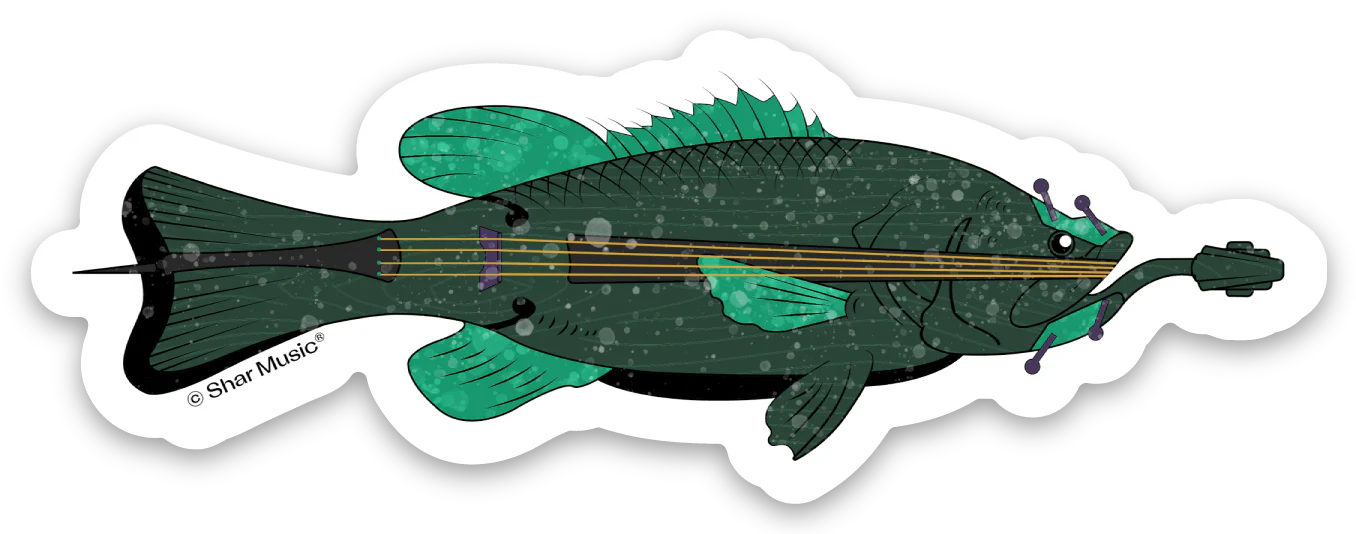 Bass Fish Die-cut Sticker
