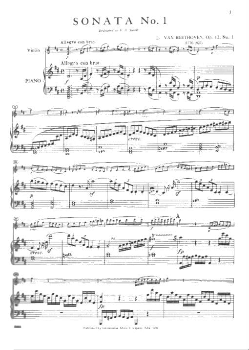 Beethoven, Ludwig - 10 Sonatas (Complete) - Violin and Piano - edited by Joseph Joachim - International Edition - Image 2