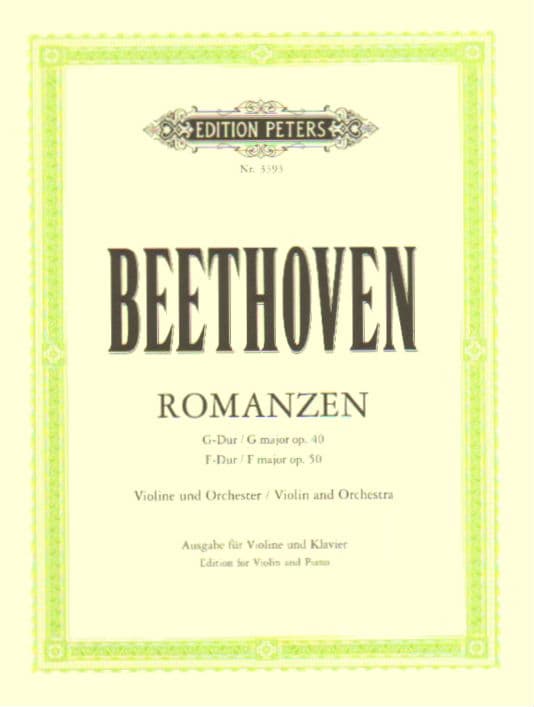 Beethoven, Ludwig - Two Romances, Op 40 and 50 - Violin and Piano - edited by Carl Flesch - Edition Peters