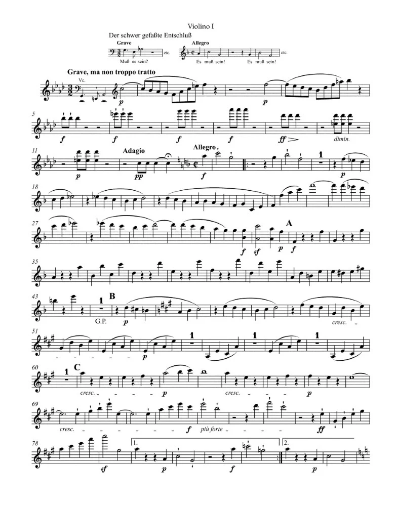Beethoven, Ludwig van - String Quartet in F major op. 135 - Barenreiter URTEXT - Image 3