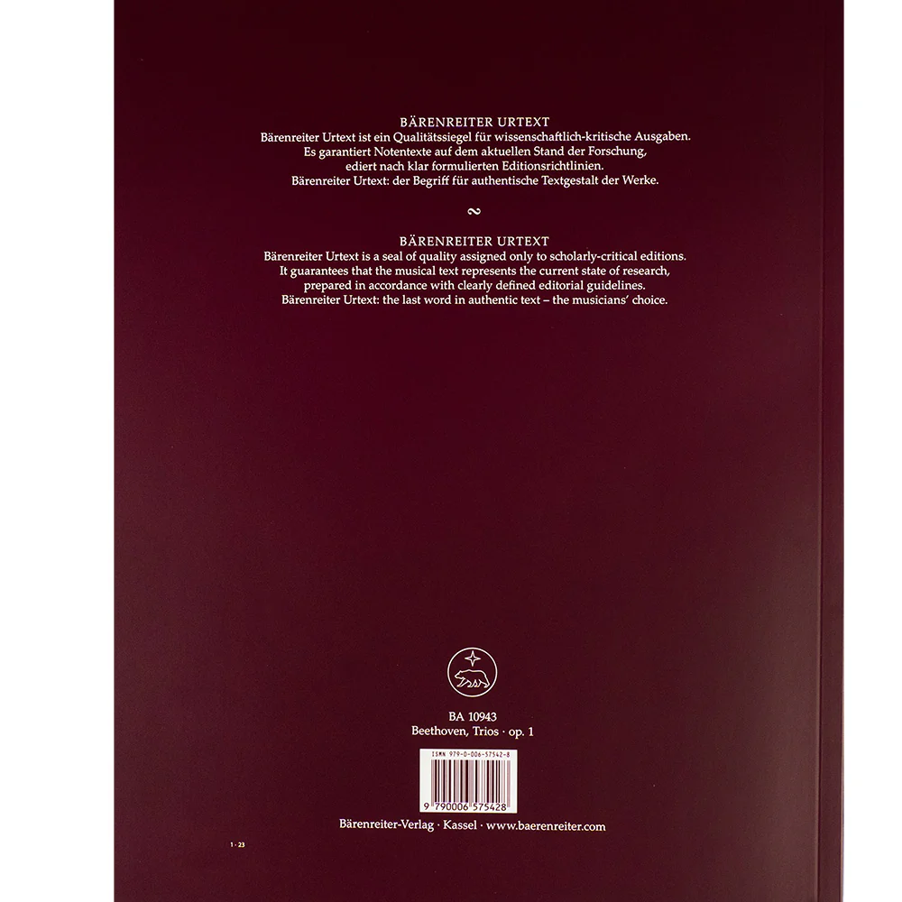 Beethoven, Ludwig van - Trios for Pianoforte, Violin and Violoncello op. 1 - Image 3