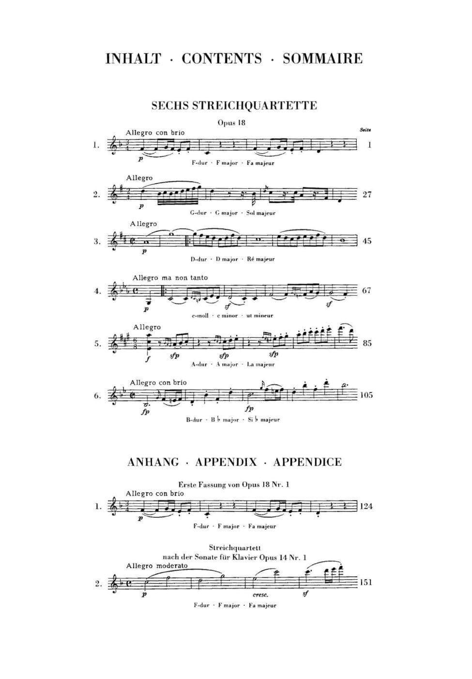 Beethoven - String Quartets, Op. 14 and Op. 18 - G. Henle Verlag - Study Score Only - Image 2