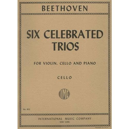 Beethoven, Ludwig - 6 Celebrated Trios Op 1, 11, 70, 97, 121a for Violin, Cello and Piano - Arranged by David - International Edition - Image 3
