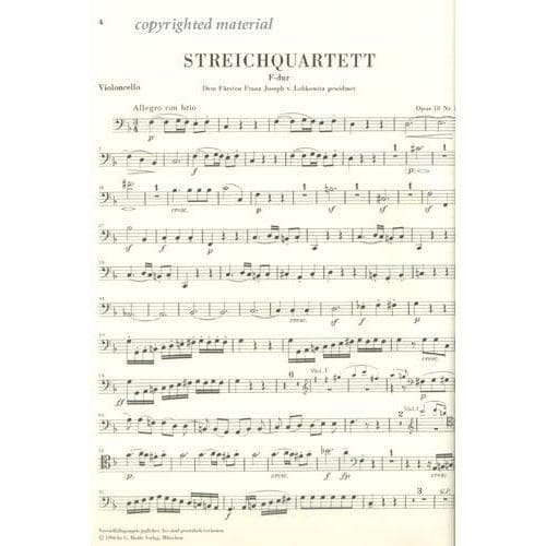 Beethoven, Ludwig - 6 String Quartets Op 18 for Two Violins, Viola and Cello - Henle Verlag URTEXT Edition - Image 5