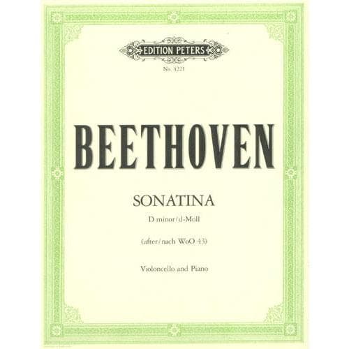 Beethoven, Ludwig - Sonatina in d minor WoO 43 for Cello and Piano - Arranged by Stutschewsky-Thaler - Peters Edition