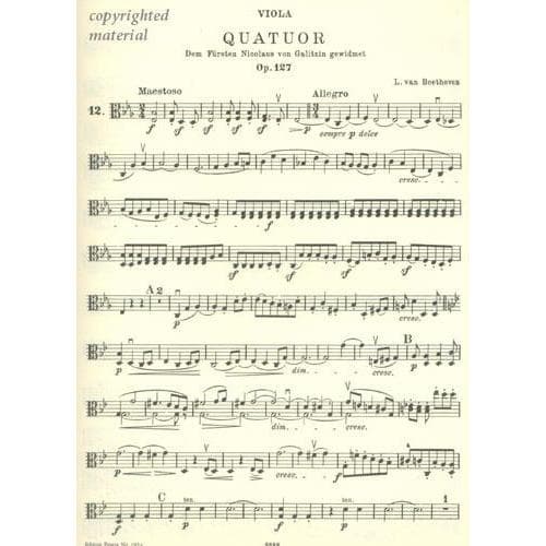 Beethoven, Ludwig - String Quartets Op 127, 130-133, 135 for Two Violins, Viola and Cello - Arranged by Moser - Peters Edition - Image 4