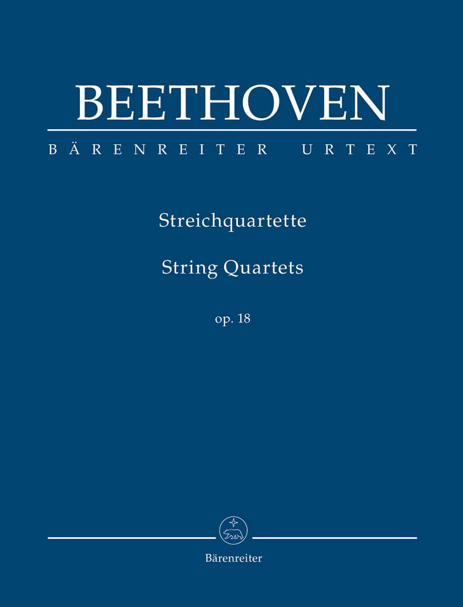 Beethoven, Ludwig - String Quartets, Op 18 - Study Score - edited by Jonathan Del Mar - Barenreiter URTEXT