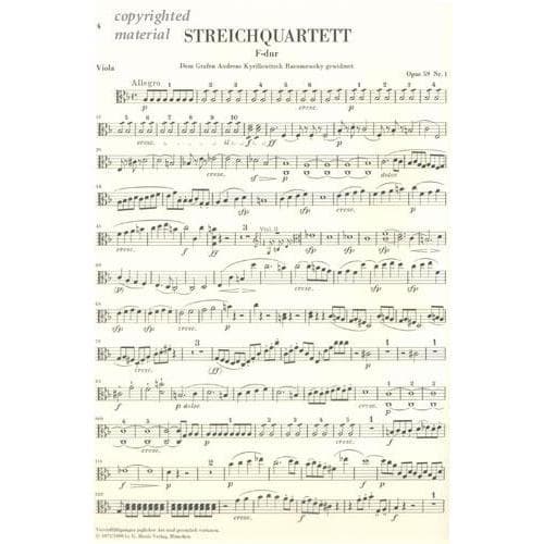 Beethoven, Ludwig - String Quartets Op 59, 74, 95 for Two Violins, Viola and Cello -  Henle Verlag URTEXT Edition - Image 4