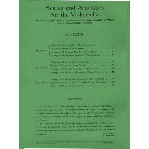 Scales And Arpeggoios For Cello by Benoy and Burrowes - Paxton Music Limited Publication - Image 2
