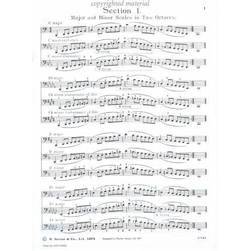 Scales And Arpeggoios For Cello by Benoy and Burrowes - Paxton Music Limited Publication - Image 3