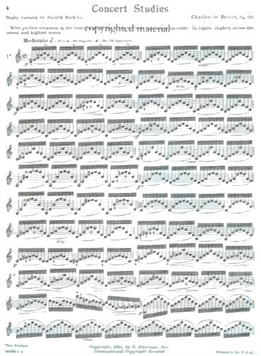 Beriot, Charles De - The First 30 Concert Studies Op 123 for Violin - edited by Berkeley - Schirmer Edition - Image 3