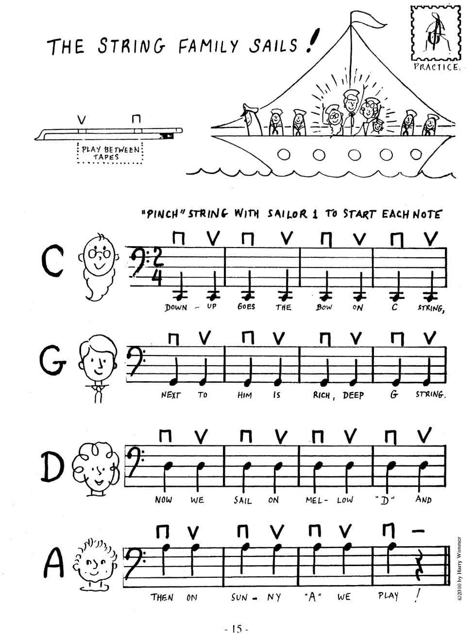 Wimmer, Harry - Adventures in Cello Country, Book 1C: "Meet the Bow" - Illustrated by Shirley Givens - Arioso Press - Image 2
