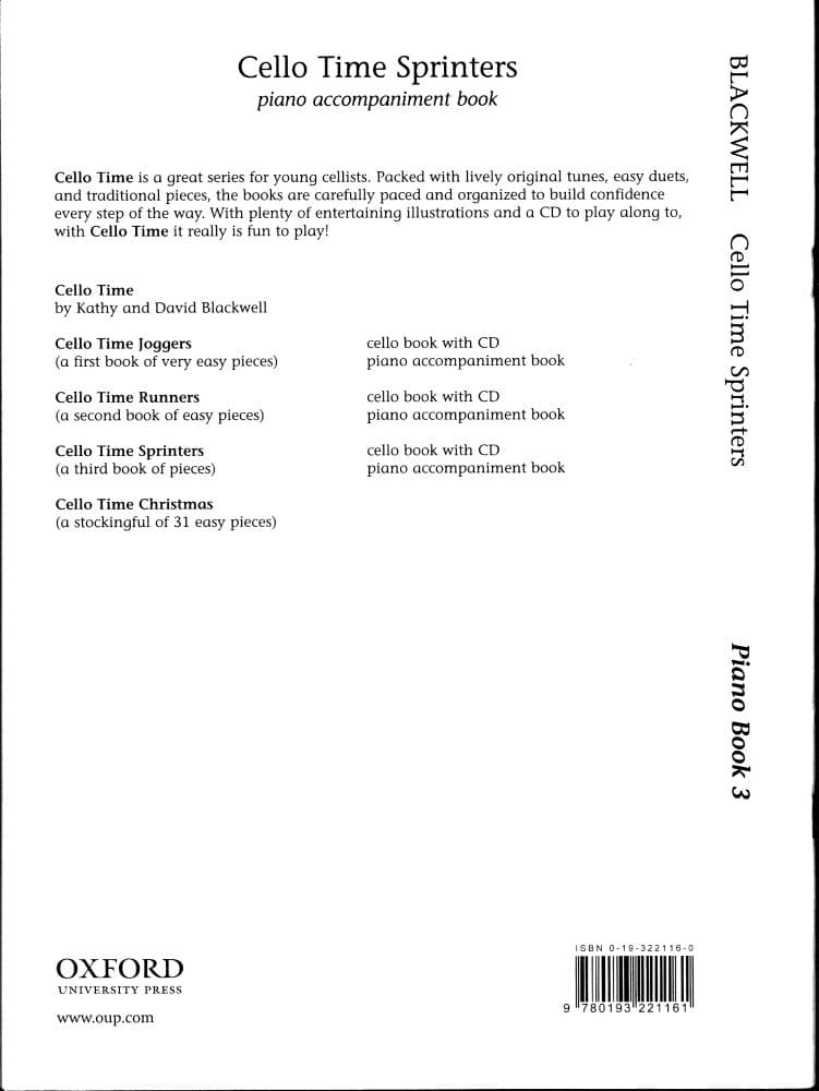 Blackwell, Kathy and David  - Cello Time Piano Accompaniment  - Oxford University Press Publication - Image 3