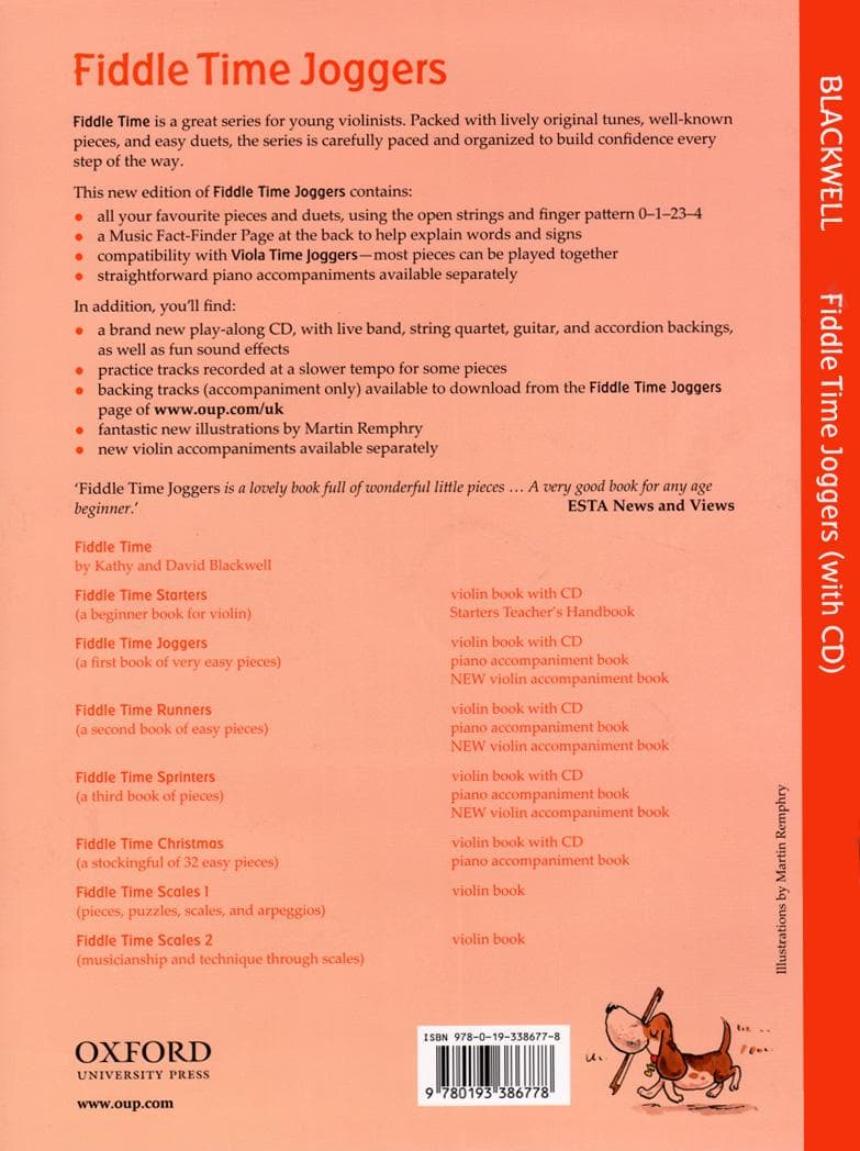 Blackwell, Kathy and David - Fiddle Time Joggers, Book 1: A First Book of Very Easy Pieces for Violin - Book/CD - Oxford - Image 4