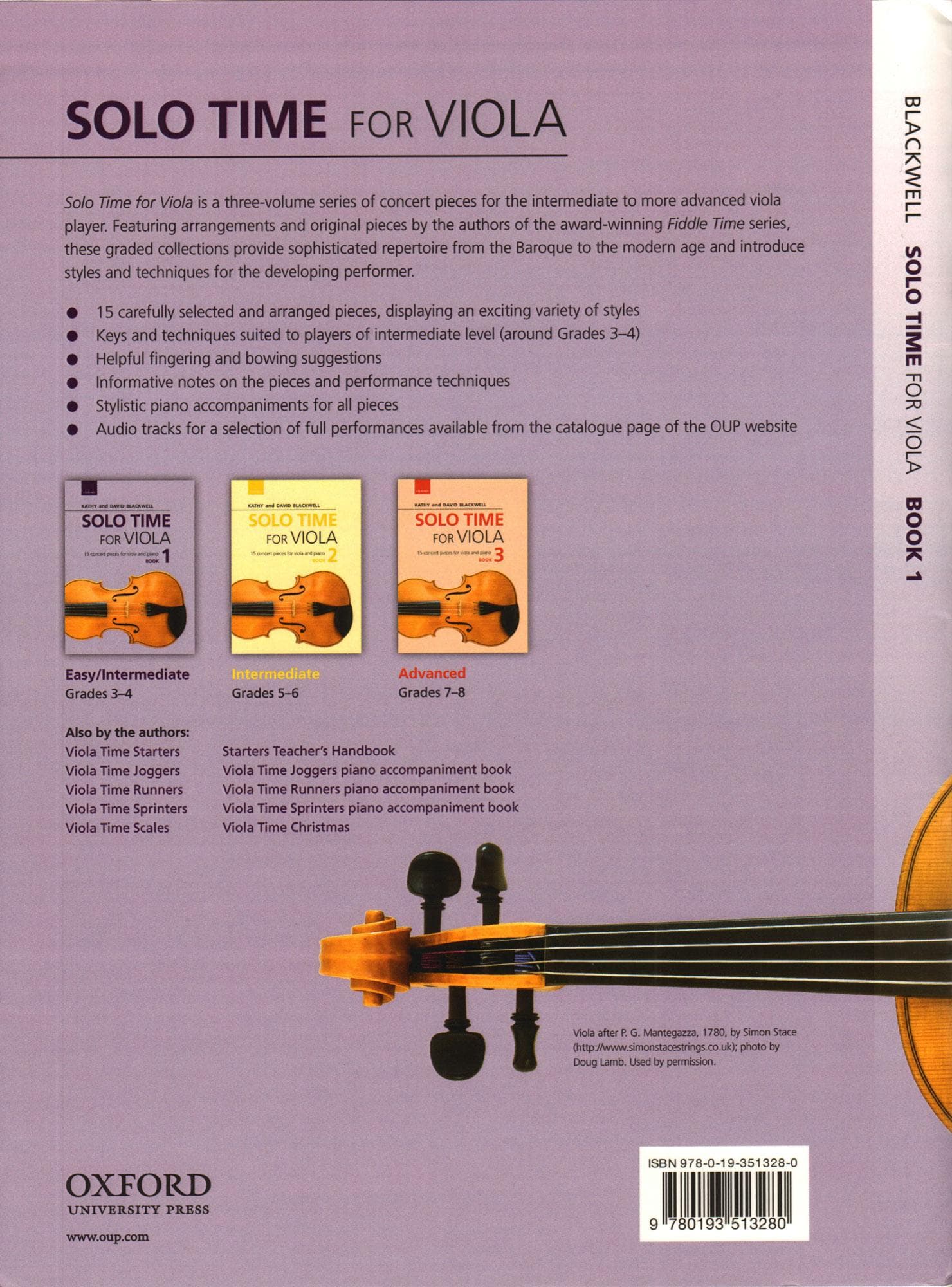Solo Time for Viola - by Kathy and David Blackwell - Book 1 - for Viola and Piano - Oxford University Press - Image 6